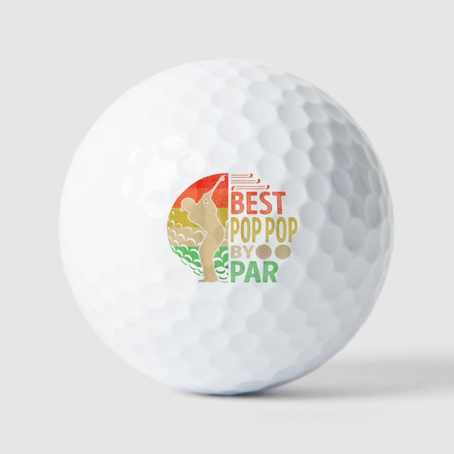 Bester POP POP Par Golf Golfer Golfball (Vorderseite)