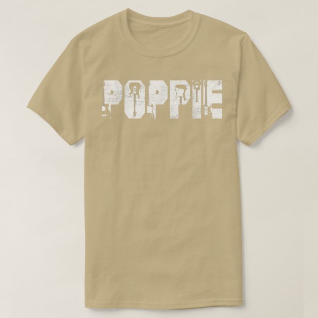 Bester Poppie-Gitarre-Lover-Gitarrist T-Shirt (Design vorne)