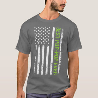 Bester Poppop je amerikanische Flag 4. Juli Vater' T-Shirt
