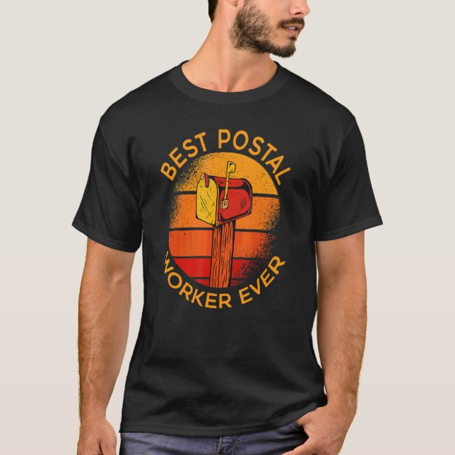 Bester Postarbeiter je Mail Courier Mailman Postm T-Shirt (Vorderseite)
