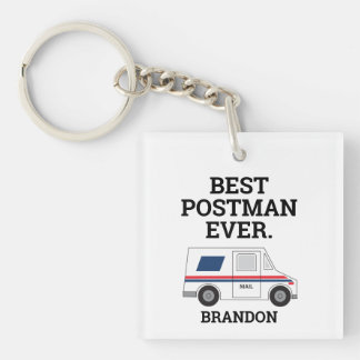 Bester Postman je Personal Mailman Mail Truck Schlüsselanhänger