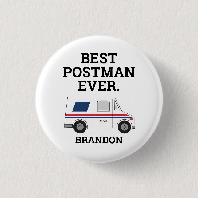 Bester Postman je Personal Mailman Wertschätzung Button (Vorderseite)