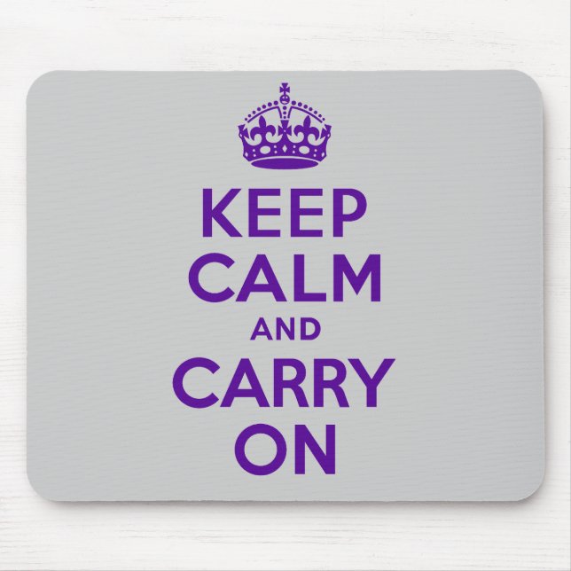 Bester Preis behalten Ruhe und machen Lila weiter Mousepad (Vorne)