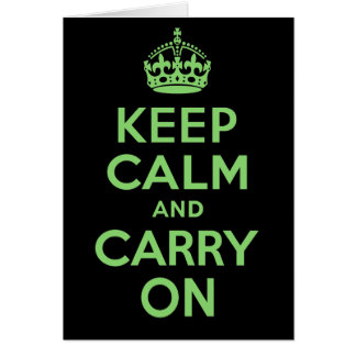 Bester Preis Keep Calm And Carry On Grün
