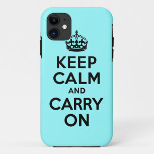 Bester Preis Keep Calm And Carry On Schwarz und Tü Case-Mate iPhone Hülle