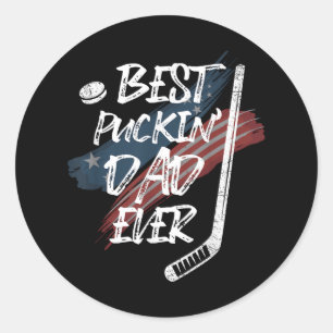 Bester Puckin Vater je Shirt Amerikanische Flagge Runder Aufkleber