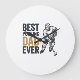 Bester Pucking-Vater Aller Zeiten Hockey-Vater-Shi Große Wanduhr
