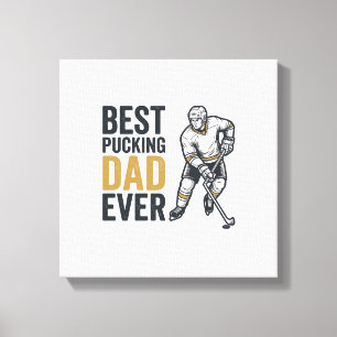 Bester Pucking-Vater Aller Zeiten Hockey-Vater-Shi Leinwanddruck
