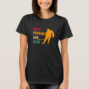 Bester Pucking-Vater je Fathers Day Hockey Puck 1 T-Shirt