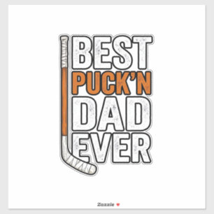 Bester Puck'n Dad Ever Hockey Vater Vector Design_ Aufkleber