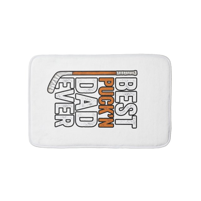 Bester Puck'n Dad Ever Hockey Vater Vector Design_ Badematte (Vorderseite)