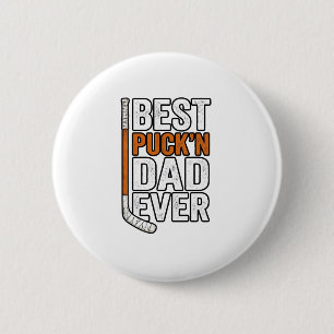 Bester Puck'n Dad Ever Hockey Vater Vector Design_ Button