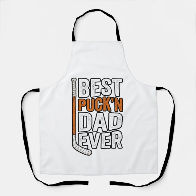 Bester Puck'n Dad Ever Hockey Vater Vector Design_ Schürze (Vorderseite)