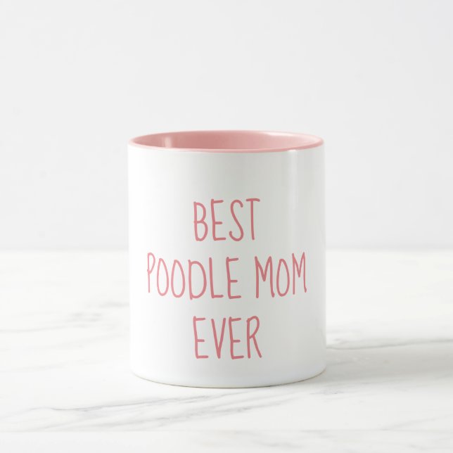 Bester Pudel-Mama-überhaupt lustiger Pudel-Inhaber Tasse (Zentrum)