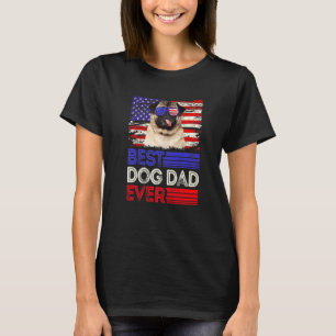 Bester Pug-Vater Aller Zeiten Amerikanische Flagge T-Shirt