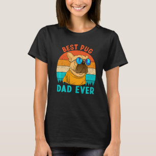 Bester Pug-Vater überhaupt liebt Hunde Retro Vinta T-Shirt