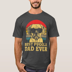 Bester Puggle-Vater überhaupt Hundeliebhaber Retro T-Shirt