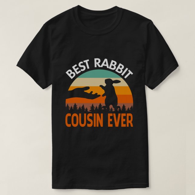 Bester Rabbit COUSIN je Vintag T-Shirt (Design vorne)