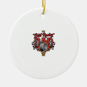 Bester Rennpapa Vintage-Reifen Vatertag Keramik Ornament