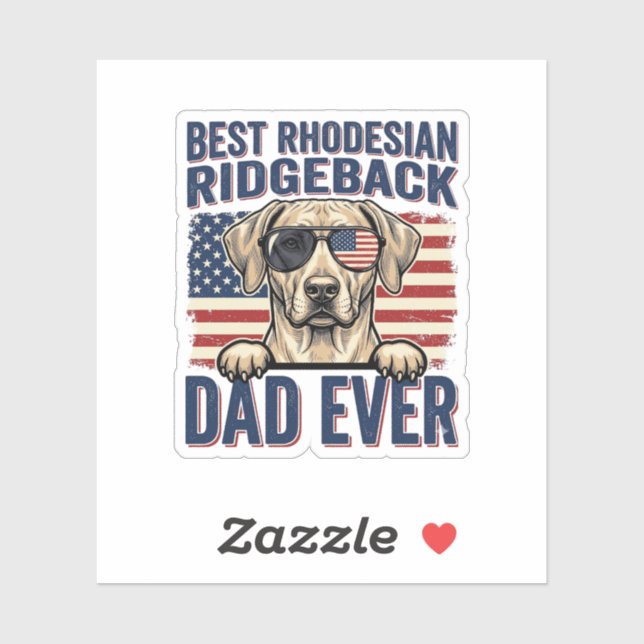 Bester Rhodesian Ridgeback-Vater Aller Zeiten Vint Aufkleber (Blatt)