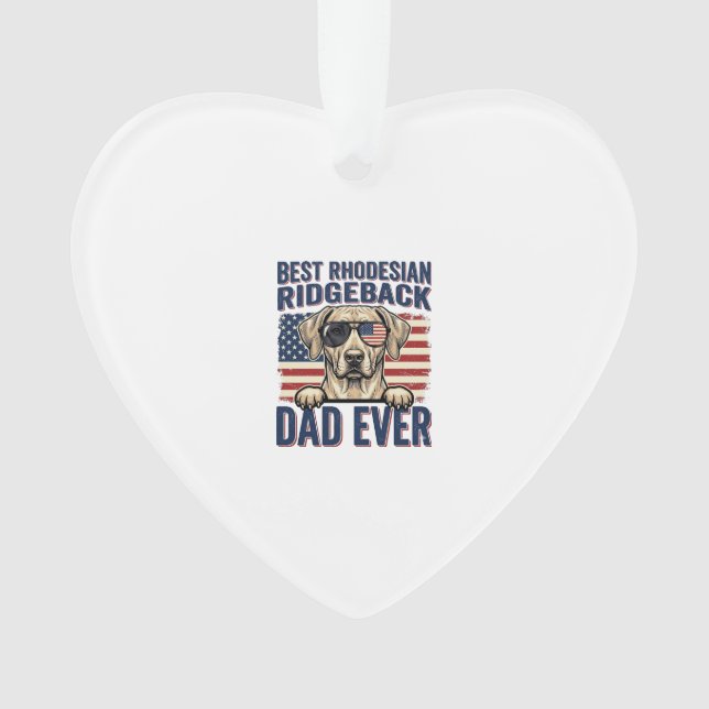 Bester Rhodesian Ridgeback-Vater Aller Zeiten Vint Ornament (Vorderseite)