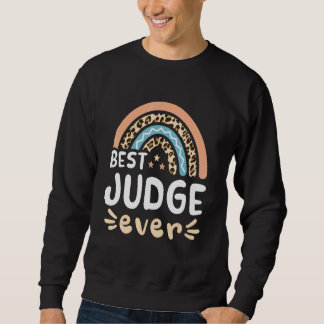 Bester Richter Aller Zeiten Leopard Regenbogen Mam Sweatshirt