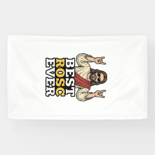 Bester Rosc Aller Zeiten Vintage Rock Hand Religiö Banner