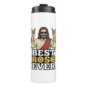 Bester Rosc Aller Zeiten Vintage Rock Hand Religiö Thermosbecher