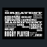 Bester Rugby-Spieler Bester Rugby-Spieler Poster<br><div class="desc">"Der bestste phantastischste fantastische phantastische fantastische super fantastische fantastische fantastische fantastische fantastische hervorragende Rugby Player in der Welt ... .ever!' ist ein cooles, modernes Geschenk für unterhaltsame Rugby Players : präsentiert in einer auffälligen Kombination aus stets modischem Schwarz und klassischem Stylish Weiß in einem urbanen Rock and Roll-Attitute-Heft von Schriftart...</div>