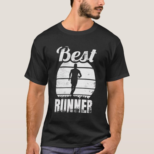 Bester Runner-Joggen mit Enthusiast T-Shirt (Vorderseite)