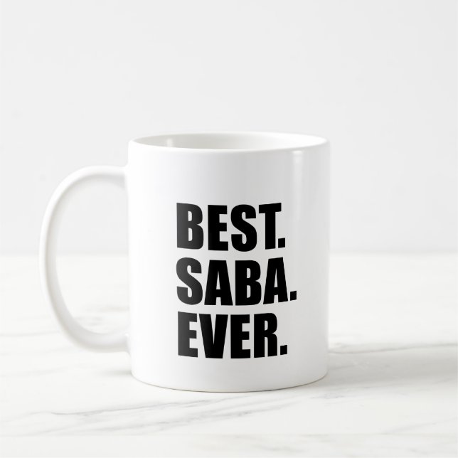 Bester Saba überhaupt jüdischer Großvater Kaffeetasse (Links)