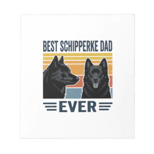 Bester Schipperke-Vater aller Zeiten Retro-Hund-Ve Notizblock
