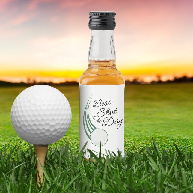 Bester Schlag des Tages Golf-Geschenkpartie-Gesche Alkoholflaschenetikett (Best shot of the day Golf favor miniature liquor labels)