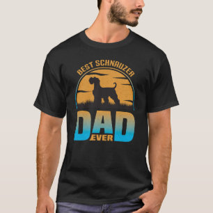 Bester Schnauzer Vater je Vintager Retro Dog Vater T-Shirt