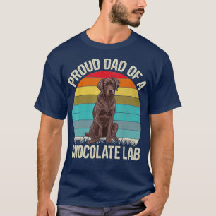 Bester Schokolade Labrador Vater Hund Lover Brown  T-Shirt