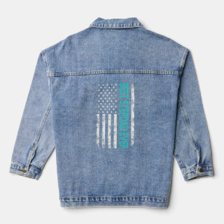 Bester Schritt Vater für die US-amerikanische Flag Jeansjacke