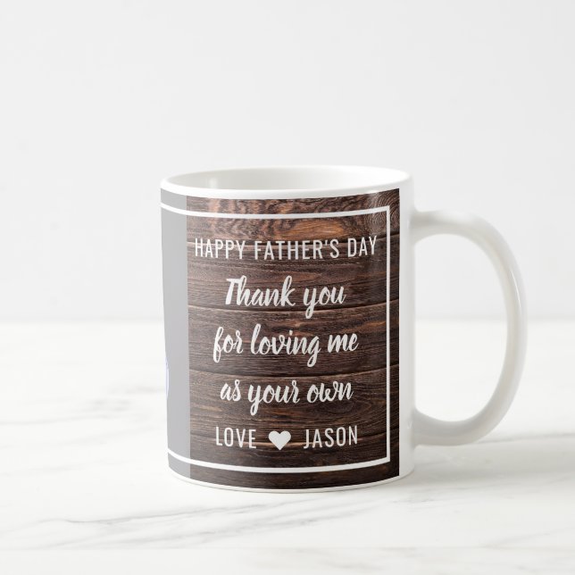 Bester Schritt Vater Glückliches Vatertag Foto Bra Kaffeetasse (Rechts)