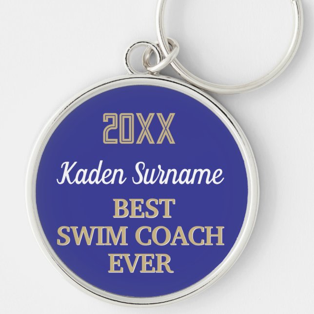 Bester Schwimmtrainer-Preis Schlüsselanhänger (Vorne)