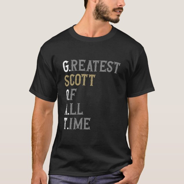 Bester Scott aller Zeiten GOAT Scott T-Shirt (Vorderseite)