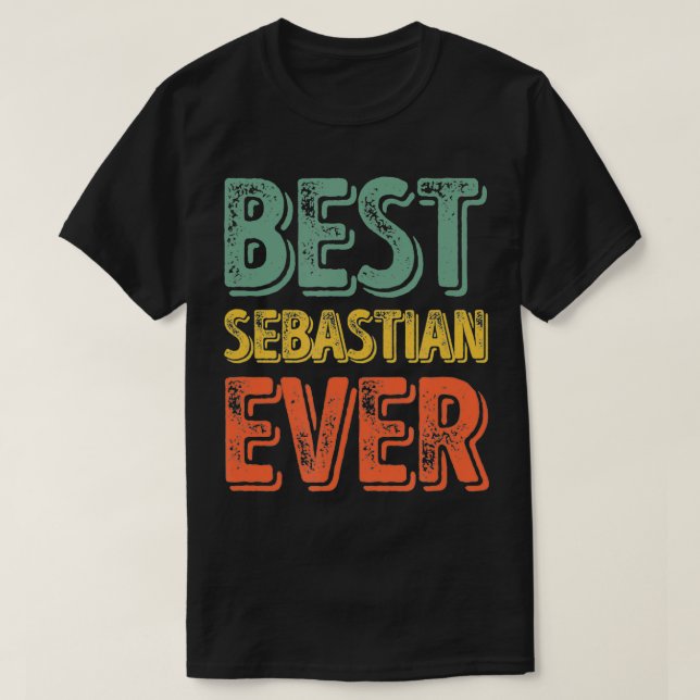 Bester Sebastian Ever Funny Personalisierter Vorna T-Shirt (Design vorne)