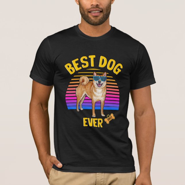 Bester Shiba Inu Hund je Retro T-Shirt (Vorderseite)