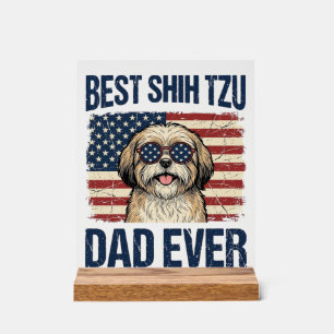 Bester Shih Tzu-Vater Aller Patriotischer Hund Acrylschild
