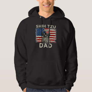 Bester Shih Tzu Vater je amerikanischer Flaggen Va Hoodie