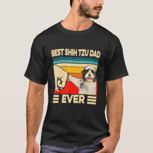 Bester Shih Tzu Vater je Retro Vintag 1 T-Shirt
