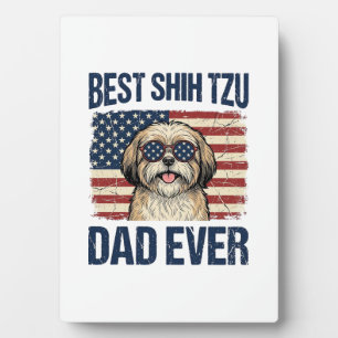 Bester Shih Tzu-Vater überhaupt Patriotischer Hund Fotoplatte