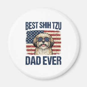 Bester Shih Tzu-Vater überhaupt Patriotischer Hund Magnet