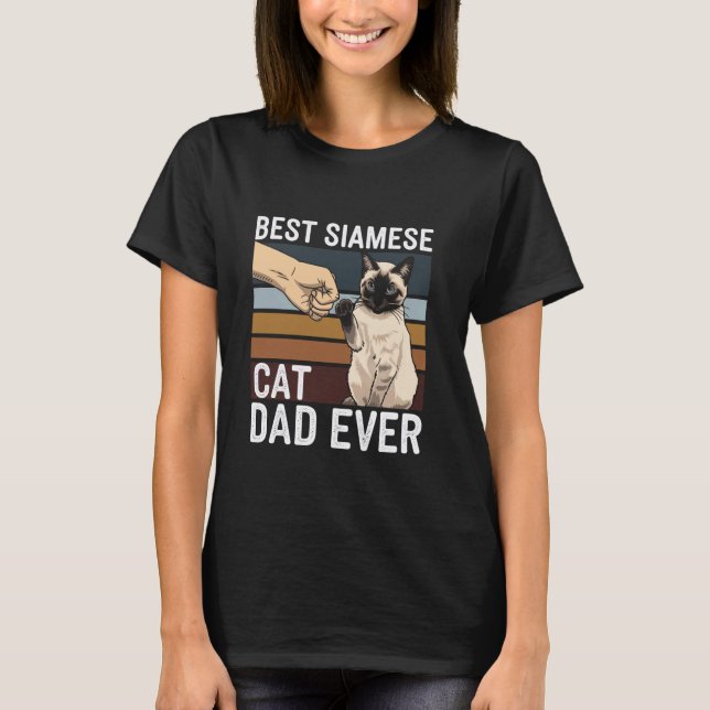 Bester Siamese-Katzendaddy ever T-Shirt (Vorderseite)