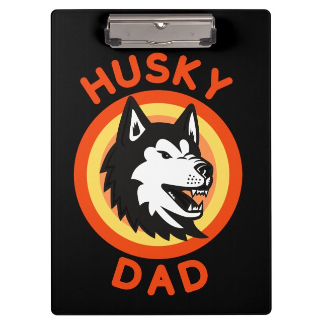 Bester sibirischer Husky-Vater, Husky Dog Liebhabe Klemmbrett (Vorderseite)