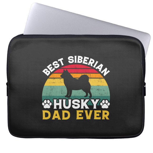 Bester sibirischer Husky-Vater je, Vatertag Laptopschutzhülle (Vorderseite)