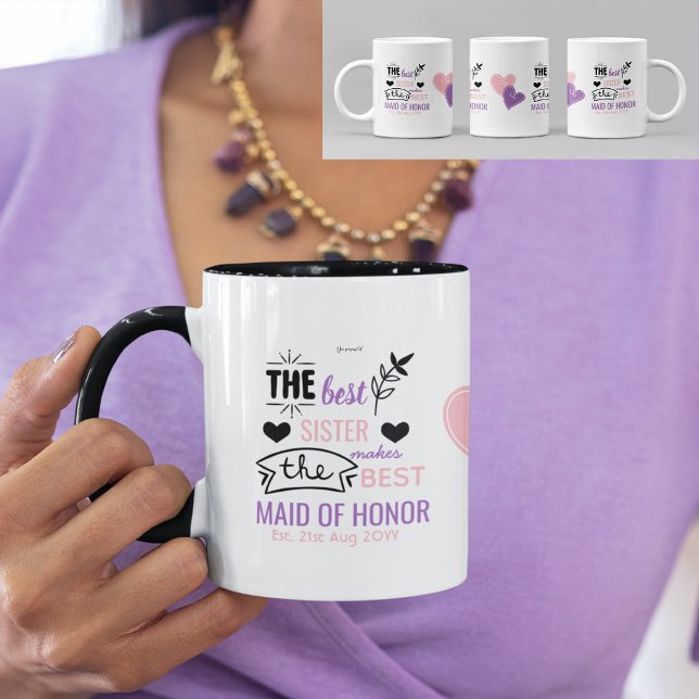 Bester SISTER macht besten MAIDOFHONOR Vorschlag G Tasse (Von Creator hochgeladen)